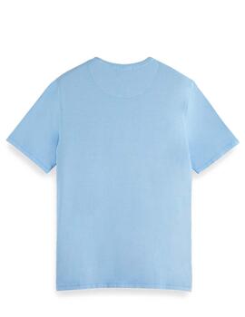Camiseta Scotch Soda Garment Dye Bolsillo Azul