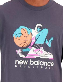 Camiseta New Balance Gráfico Gris Antracita