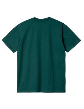 Camiseta Carhartt S/S American Script Verde