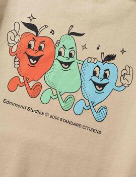 Sudadera Edmmond Studios Fruits Beige