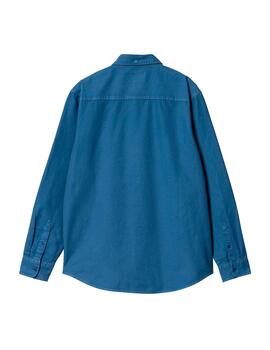 Camisa Carhartt L/S Bolton Shirt Cotton Oxford Azulón