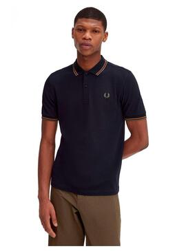 Polo Fred Perry M3600 Franjas Azul Marino
