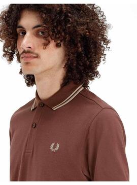 Polo Fred Perry M3600 Franjas Marrón