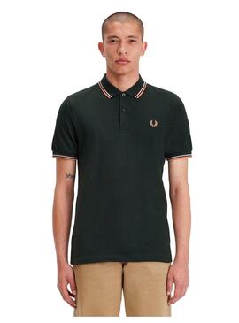 Polo Fred Perry M3600 Franjas Verde