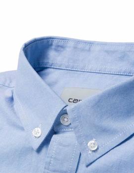 Camisa Carhartt Wip L/S Button Down Oxford Azul