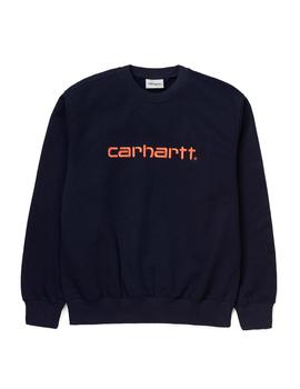 Sudadera Carhartt Wip Sweatshirt Azul Marino Naranja