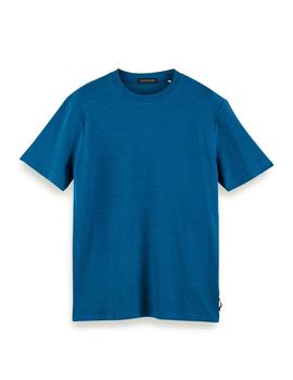 Camiseta Scotch - Soda Linen Blend Azul
