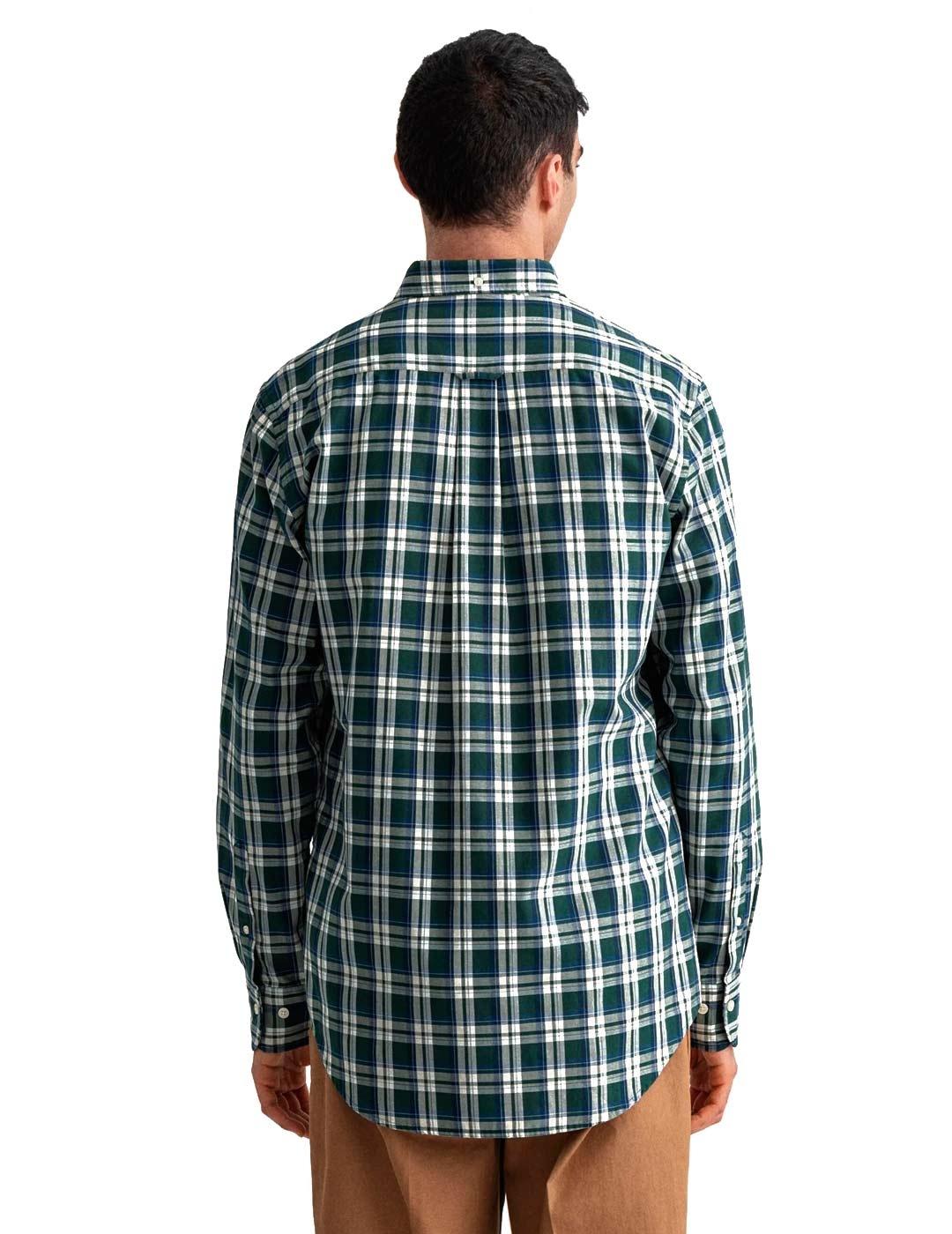 Camisa Gant Oxford Regular Cuadros Verdes