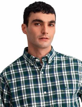 Camisa Gant Oxford Regular Cuadros Verdes