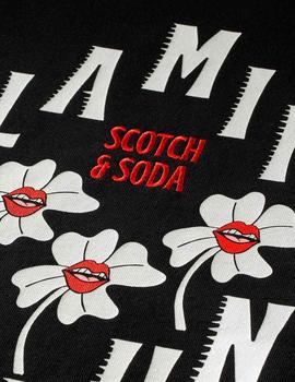 Sudadera Scotch - Soda Artwork Sweatshirt Negra