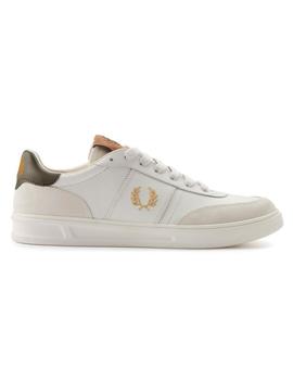 Zapatillas Fred Perry B400 Leather Suede Blancas