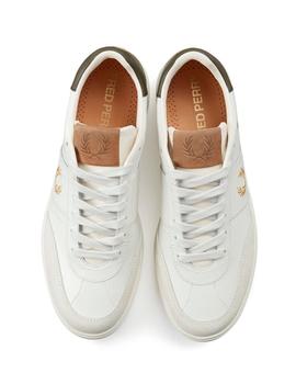 Zapatillas Fred Perry B400 Leather Suede Blancas