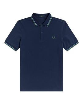 Polo Fred Perry M3600 Franjas Azul