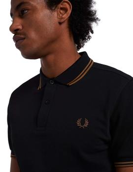 Polo Fred Perry M3600 Franjas Negro