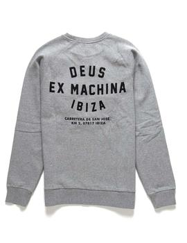 Sudadera Deus Ex Machina Ibiza Address Crew Gris