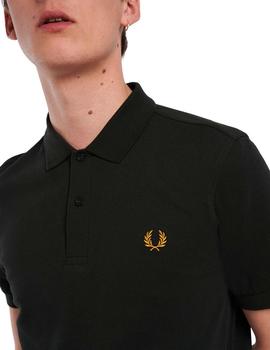 Polo Fred Perry M6000 Liso Verde Oscuro