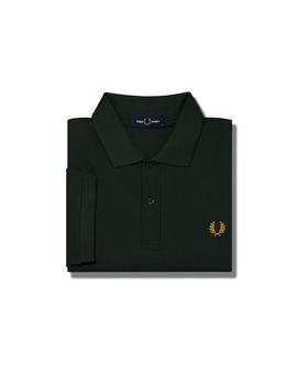Polo Fred Perry M6000 Liso Verde Oscuro