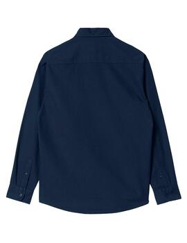 Camisa Carhartt L/S Bolton Shirt Cotton Marino