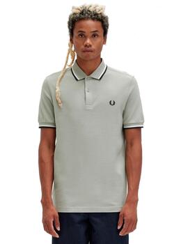 Polo Fred Perry M3600 Franjas Verde Claro